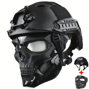 Halloween Skull Mask And Helmet Set For Outdoor Activities For Cosplay Photo Props, Bar Club Rave Party Supplies, Gift & Collection, Halloween Music Festival