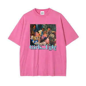 S~5XL Oversize Unisex Washed T-Shirt for Women and Men's Unisex Fit Batik Cotton Oversize Streetwear Menswear  Super Soft Pre-Shrunk