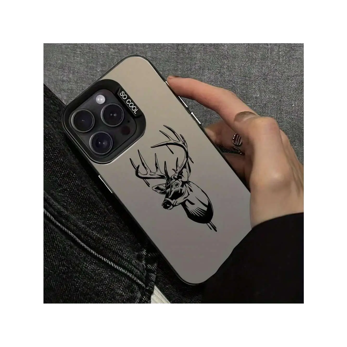 Phone Case For IPhone 16 Pro Max 15 Plus 14 13 12 11 XR XS Line Deer Head Pattern Anti-Scratch Shockproof Pocket-Friendly Durable Cover - TikTok Shop Phone Case For IPhone 16 Pro Max 15 Plus 14 13 12 11 XR XS Line Deer Head Pattern Anti-Scratch Shockproof Pocket-Friendly Durable Cover - TikTok Shop