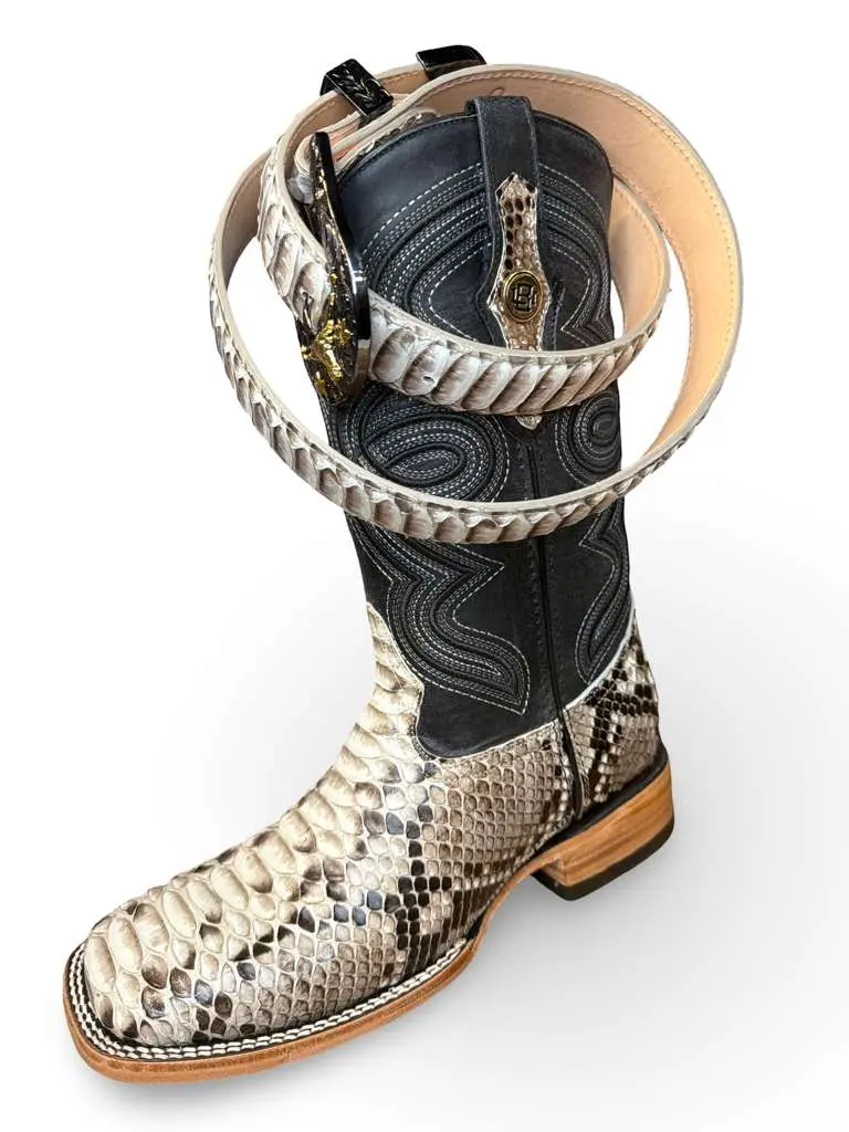 Men's Fashion Cowboy Boots with Belt