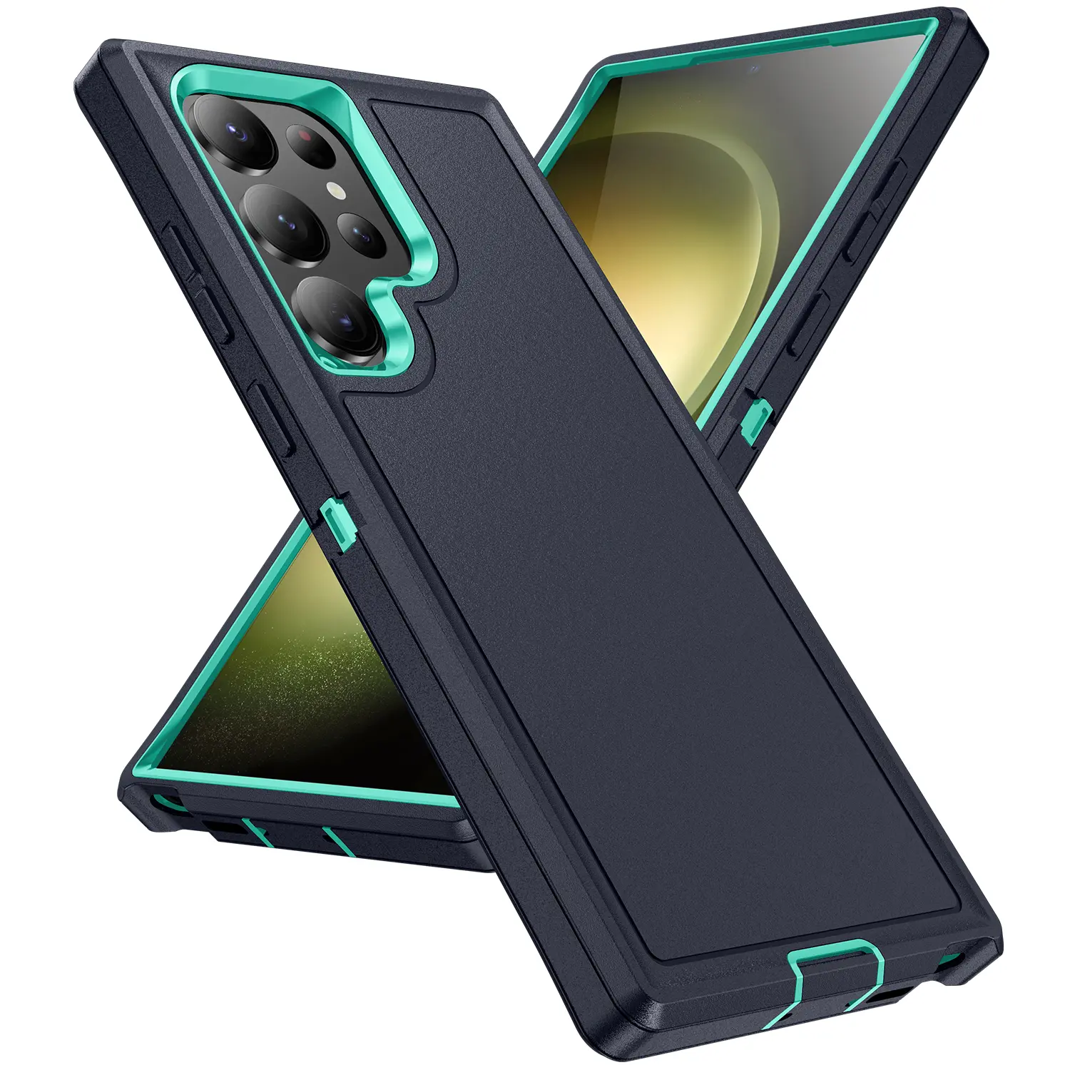 for Samsung Galaxy S25 S24 Plus S22 Ultra S23 FE 5G Case 2 in 1 Heavy Duty Anti-Drop Shockproof Back Cover Protective case Slim Cases