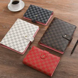 Checkered Leather A5 Six Ring Binder + Inside page