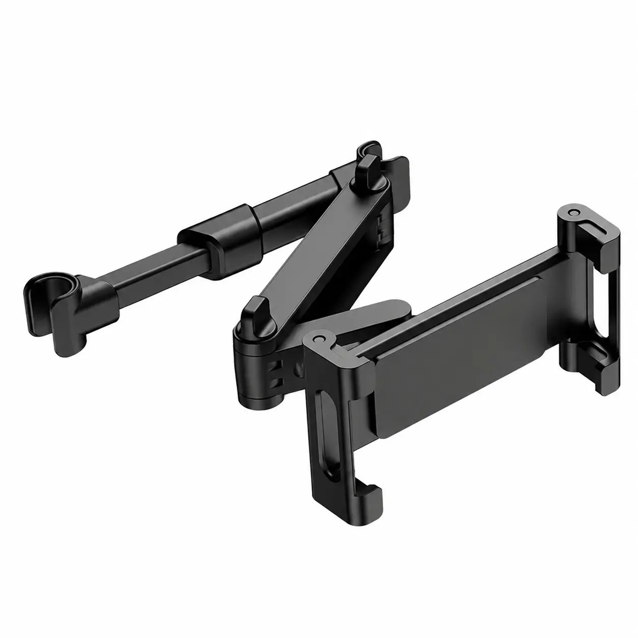 360° Car Headrest Tablet & Phone Mount - Adjustable Universal Back Seat Holder, Foldable Anti-Shake Stable Stand for iPad, Samsung Galaxy Tab, iPhone & Android Devices, Easy Installation