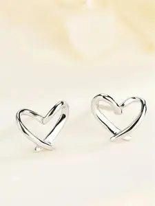 Women's Simple Heart Design Stud Earrings, 2024 New Style Jewelry for Party, Daily Clothing Decor, Trendy All-match Cool Female Accessories for Birthday Gift