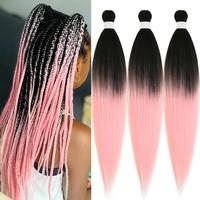 1B Peach Pink Ombre Braiding Hair 3 Packs