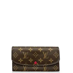 Pre-owned Louis Vuitton Leather small leather goods Emilie Wallet Monogram Brown (gv030126a7)