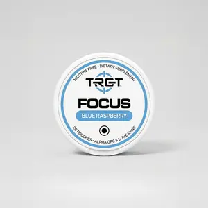 TRGT Focus Pouches Nicotine-Free Nootropic Brain Support with Alpha GPC, L-Theanine, L-Tyrosine & Huperzine A for Concentration & Mental Clarity, No Jitters or Crash