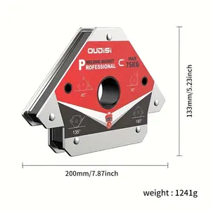 OUDISI Professional Magnetic Welding Clamp - Heat-Proof Third Hand Tool with Fireproof Base, Magnetic Grip for Metal Processing, Tight Spaces