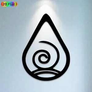 1pc Spiral Water Drop Metal Wall Art, Stylish Spiral Water Drop Statue Mural, Ideal Gift for New Year, Easter, Nature & Water Decor Enthusiasts, Rust-Resistant Metal Wall Decor Wall Sculptures,  Creative Home & Garden Decor