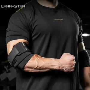 Lara Star Powerlifting Elbow Wraps, 4mm Thick Compression Braces, Ideal for Gym Training & Fitness