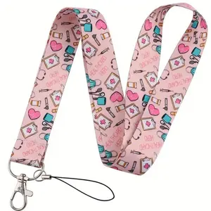 Durable Pink Nurse Lanyard Keychain for Healthcare Professionals nurse gift