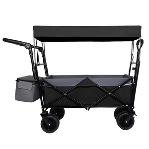 wonderfold wagons 3-in-1 Stroller Wagon for 2 Kids, All-Terrain Foldable Kids Wagon Stroller with Removable Canopy, Mosquito Net, Snack Tray, Cup Holders & Storage Basket，Wagon for Outdoor & Beach, Adjustable Push & Pull Handle, Footwell & L#Summervibes