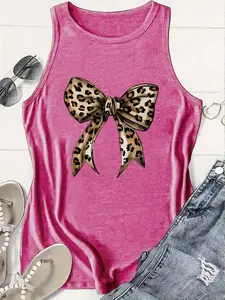 Leopard Print Bow Tank Top