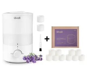 LEVOIT Humidifiers for Bedroom, Quiet (3L Water Tank) Cool Mist Top Fill Essential Oil Diffuser for Large Room, 360° Nozzle, Dual 150 & filter bundle