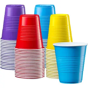40 Count 12 oz Plastic Party Cups Disposable Assorted Colors Drinking Cups for Party