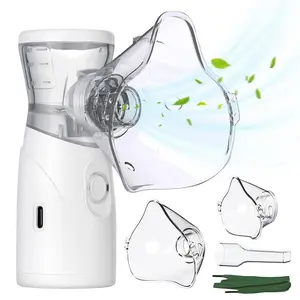 Rechargeable Portable Nebulizer, Effective Handheld Mesh Nebulizer Machine for Kids & Adults, Breathing Machine Nebulizer Inhaler Home Use Travel Friendly, Two Ways to Use