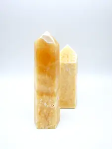 Yellow Calcite Towers | Freeform Polished Calcite Points