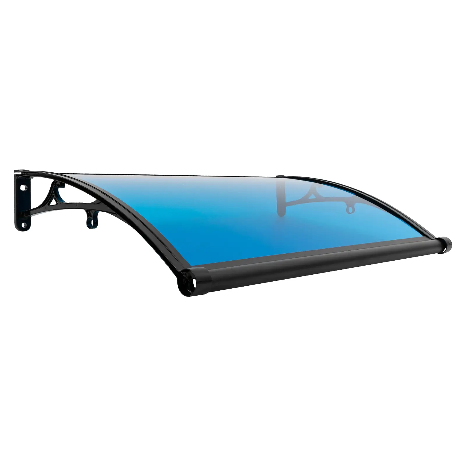 Wall-Mount Sturdy Aluminum Alloy Contemporary Sunshade Canopy Awning - 40x24x5in, 50kg (110lbs) Capacity, PC Material, Adjustable Sun Protection for Patio