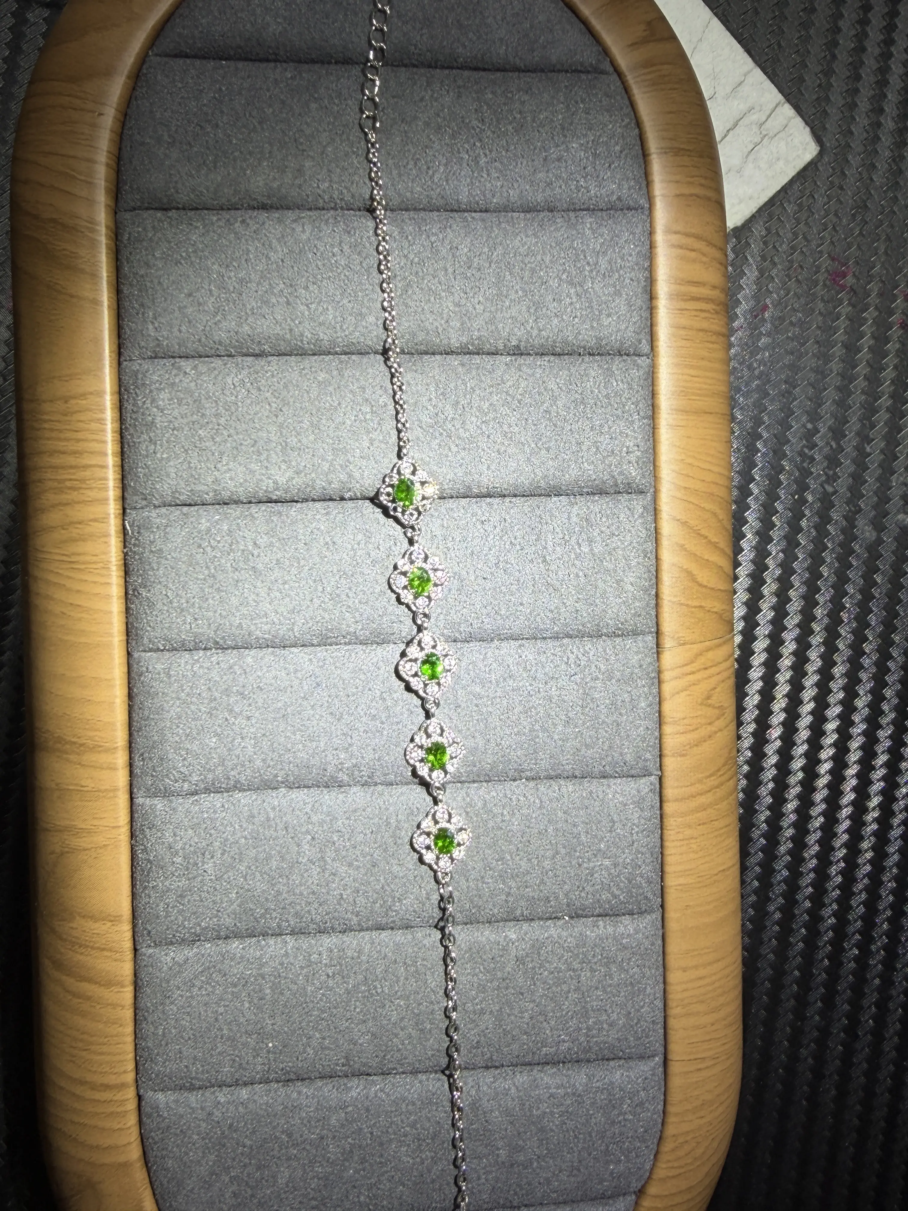 Lydia(13968)gc.Pretty Diopside Bracelet