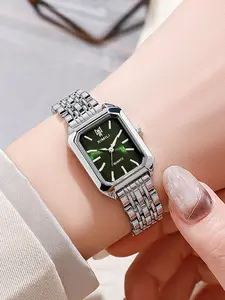 Women's Elegant Fashion Fashionable Square Dial Analog Quartz Watch, Fashion Watch for Party, Daily Clothing Decor, Trendy Watch for Birthday Gift without Box
