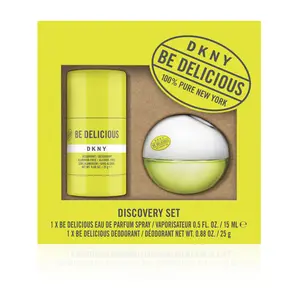 DKNY Be Delicious Discovery Set For Women - Eau de Parfum Mini Spray 0.5 Fl Oz/15ml & Aluminum Free Deodorant Stick 0.88 Oz/25g