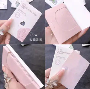 Rose Skin Care Blotting Paper - 2 Packs Oil Blotting Sheets for Face 200 Sheets Makeup Friendly Portable Oil Wipes for Oily Skin Care