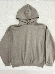 Fleece Hoodie (FW24) “Heather Grey”- High-Quality Graphic Long Sleeve Sweatshirt for Men's Casual Outdoor Wear, Oversized Fit, Comfortable & Durable - Menswear