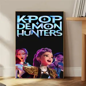 Custom Frameless Huntress Team Poster Canvas Art, Personalized Anime Print, Trendy Comic Character Wall Decor for Home & Bedroom
