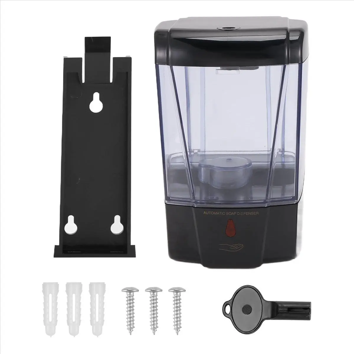 700ml Automatic Touchless Soap Dispenser with Infrared Motion Sensor, Adjustable Wall-Mount Installation, for Bathroom & Kitchen (Sports & Outdoor Cycling Leisure Use), Container