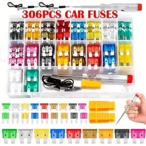 306PCS&Car Blade Fuse Assortment Set withAssorted Car Blade Fuses in Colorful PlasticPallets for Automotive Applications &Deals for you days