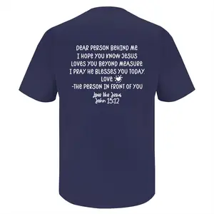Christian Inspirational Tee for Men Soft Cotton Dear Person Behind Me Graphic Shirt Comfortable Casual Fashion Gift Menswear Top Premium Cotton Ultra Soft Breathable Trendy Oversized Cut