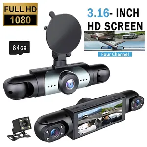 4-Channel Dash Cam 1080P Full HD	 360° All-Round Car Camera with Night Vision & 24/7 Parking Monitor dashboard