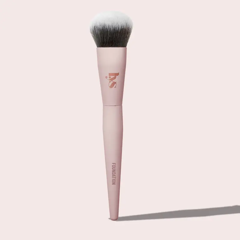 LYS Beauty Buffing Foundation Brush - Vegan, Cruelty-Free Luxurious Complexion Brush for Smoothing Blend, Essential Face Makeup Application Tool