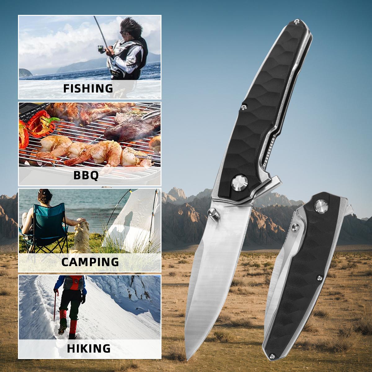 Sleek EDC Folding Knife, Reliable Outdoor Gear for Camping & Bushcraft