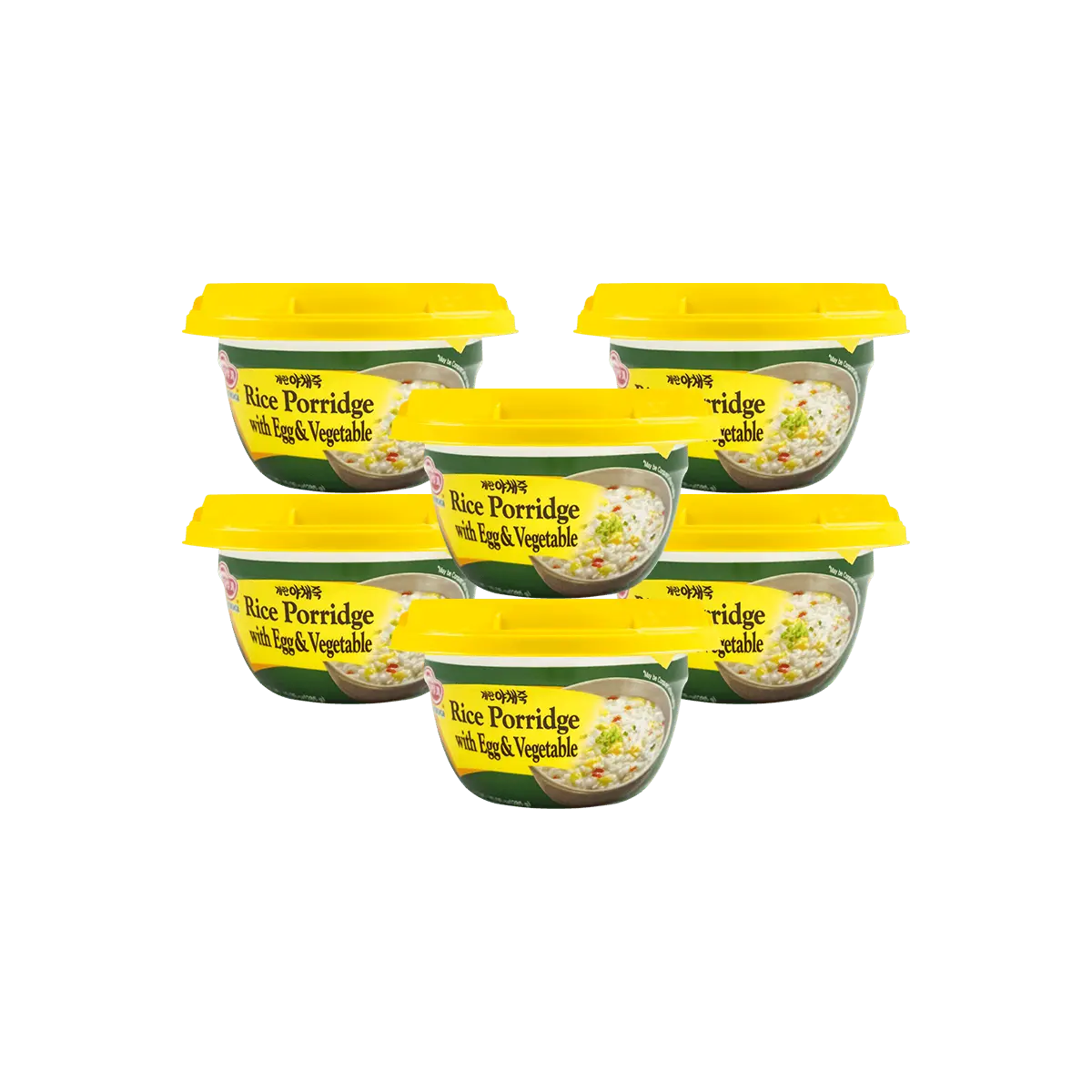 OTTOGI Instant Egg & Vegetable Rice Porridge (Juk) - 2-Minute Ready-to-Eat Korean Comfort Food, 6-Pack (285g Each), Nutritious & Delicious