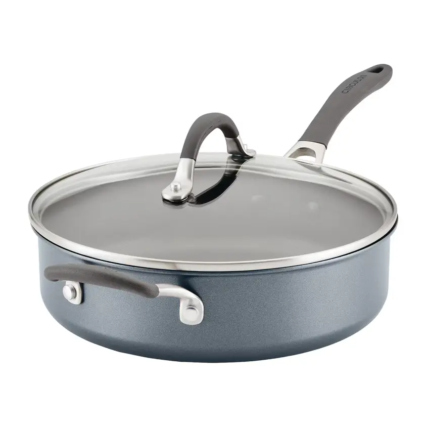 Circulon A1 Series ScratchDefense 5-Qt Covered Saute Pan, Nonstick Frying Pan with Lid, Durable Scratch-Resistant Cookware, Deep Saute Skillet for Searing, Sauteing, Braising