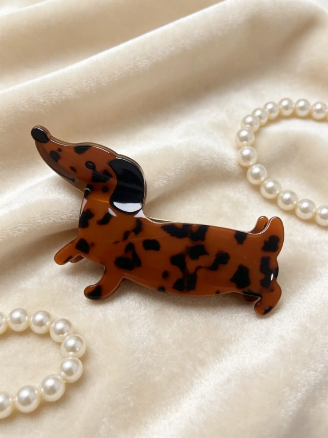 New Cute Sausage Dog Hair Clip, Vintage Elegant Leopard Print Acrylic Shark Clip, Large Back Headband Accessory, Hair Claws, Cute Hair Accessories, Super Cute Clips, Fun Hair Clips, Hairclips, 1pc