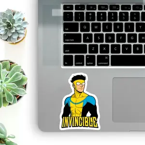 Classic Invincible Vinyl Sticker, Mark Grayson Clean Comic Superhero Sticker, Laptop Water Bottle Car Decor