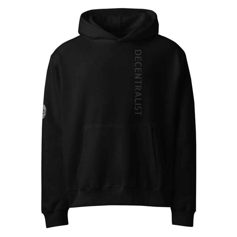 Oversized Decentralist heavyweight hoodie (WHITE DESIGN)