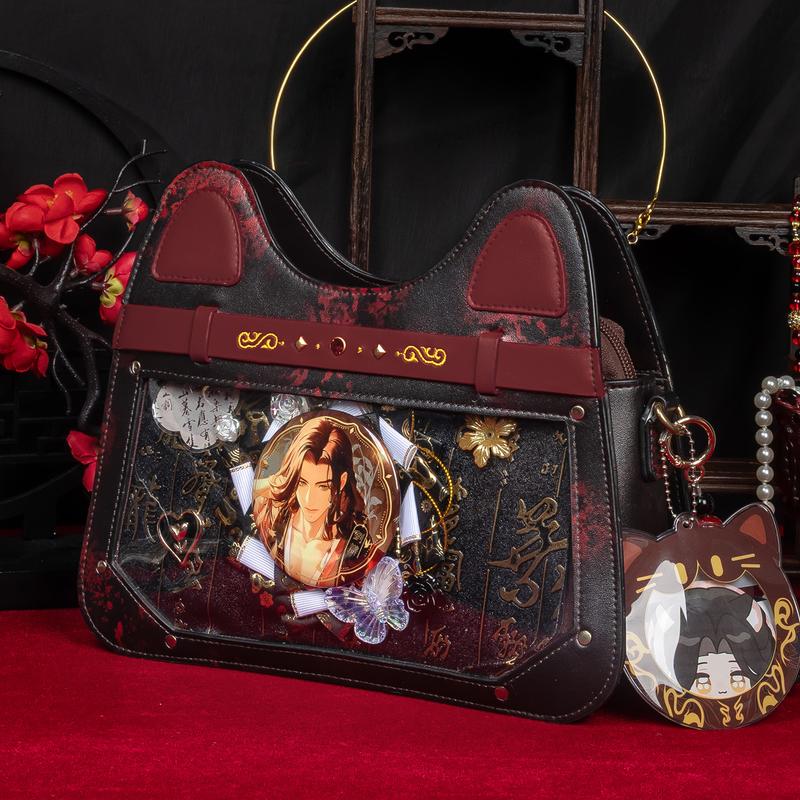 THE JUNCO Original HANAMIZUKI Liu Bian Leather Itabag with Display Board Tote Bag & Crossbody Bag for Women Versatile Shoulder Bag, Work Bag & Everyday Backpack for School & College Women‘s Commuter Gift