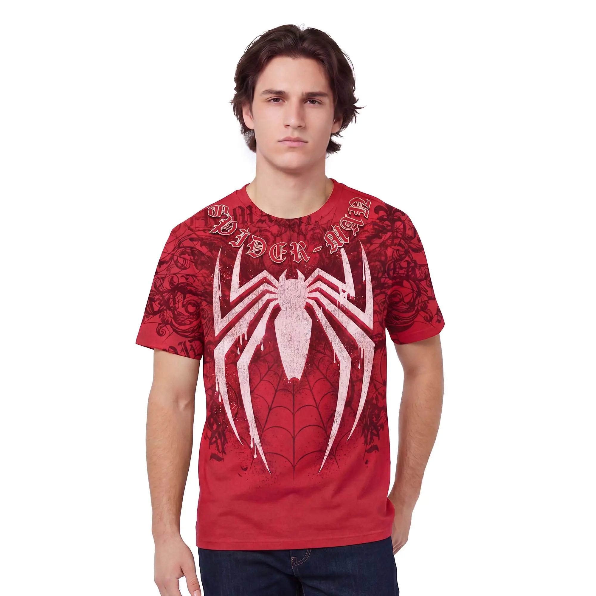 Mens Marvel: Spider-Man Spidey Grunge Logo T Shirt