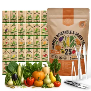 25 Summer Greens & Vegetable Seeds Variety Pack