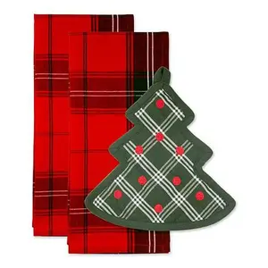 Design Imports O Christmas Tree Potholder and Towel Gift 3-pack