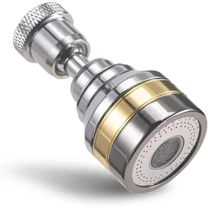 Swivel Faucet Aerator Dual-function Rotating Kitchen Sink Nozzle 360 Angle Attachment for Sink Aerator