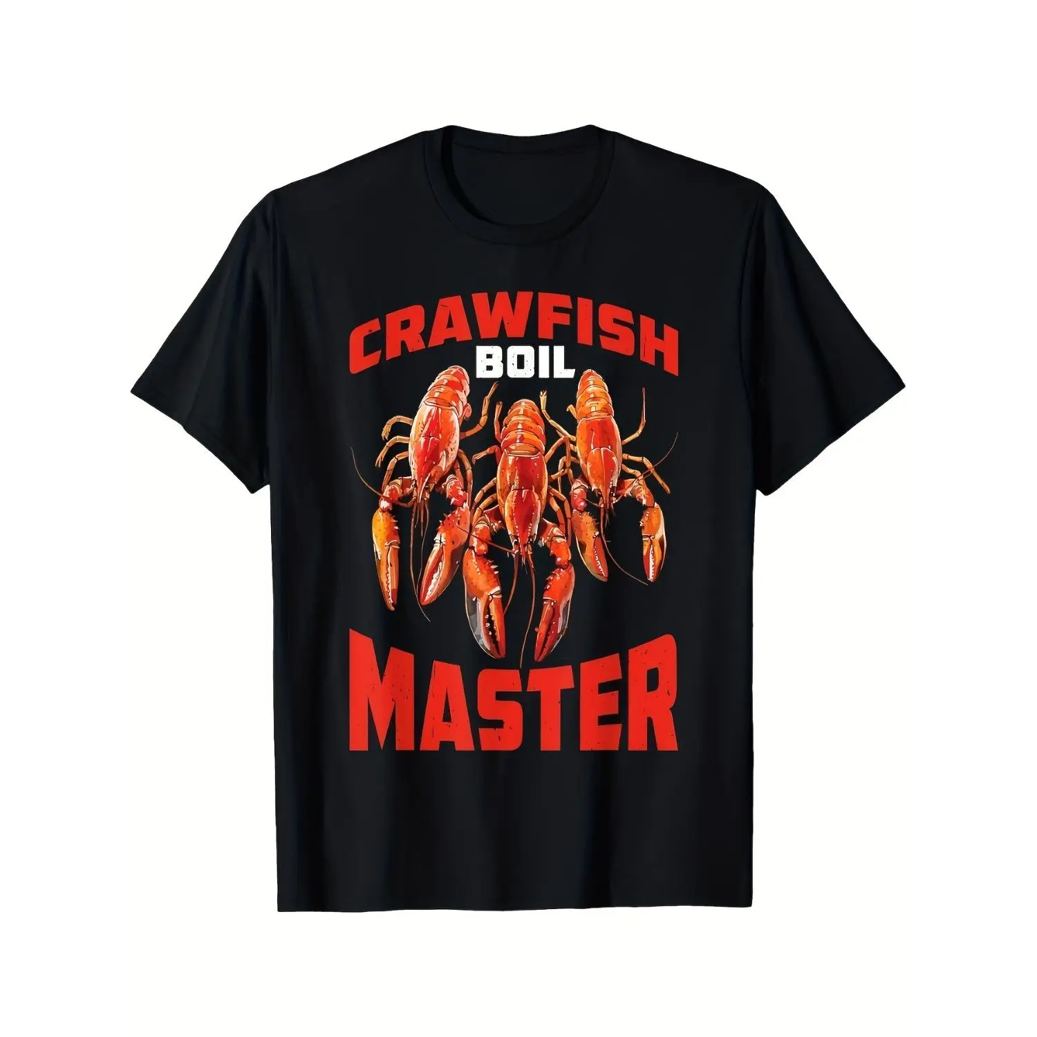 Cotton T-shirt for Men and Women Featuring Crawfish Boil Master Design Oversized Cajun Seafood Cooking Tee Suitable for Big and Tall Sizes Round Neck Short Sleeve Casual Wear Perfect for Carnival Gifts Crawfish Boils and Cajun Parties