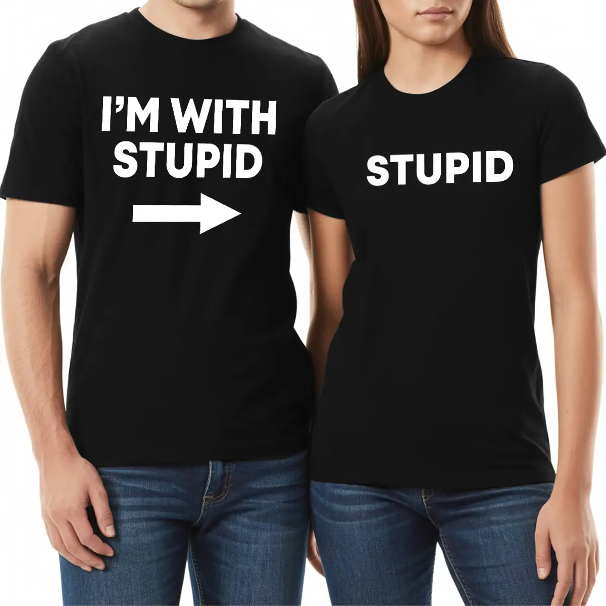 Stupid T-shirt, I'm With Stupid Shirt, Im With Stupid Tshirt, Funny Best Friend Gift,Valentine’s Day T-Shirt, Couple Matching Shirts, Colleague