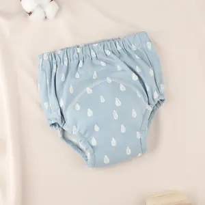 Full Cotton Baby Training Pants, 6-Layer Bamboo Fiber Diaper Pouch, Learning Pants, Infant Cloth Underwear, Waterproof Diapers, Cozy