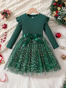 Girls' Short-Sleeved Dresses