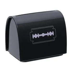 Safety Razor Case Black Razor Blade Storage Box for Barber & Salon Use Secure Storage Solution