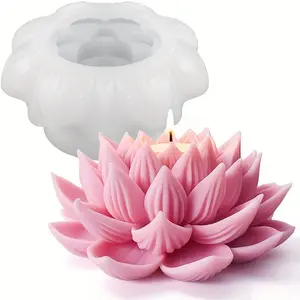 1pc Lily Candle Silicone Mould, 3D Flower Shape, Handmade Scented Candles, Soap, Clay, Gypsum, Resin Crafts, Modern Design, DIY Lovers
